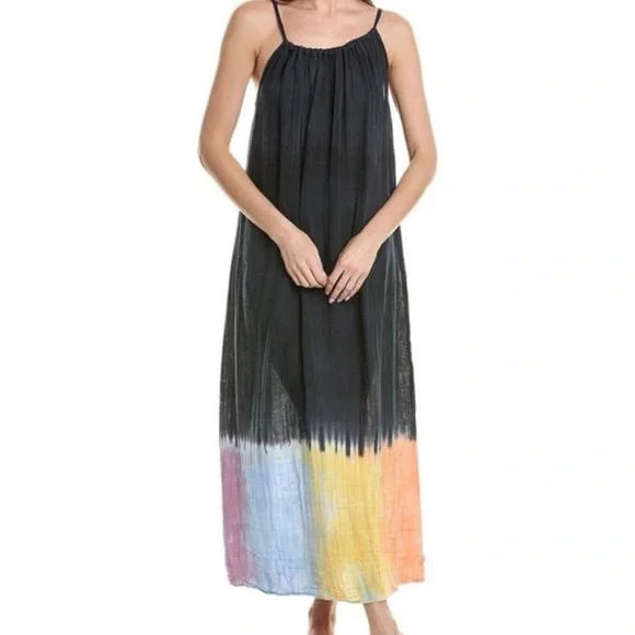 Michael Stars NWT Naomi Sleeveless Drawstring Neckline 100% cotton Maxi Dress XS - Picture 4 of 17